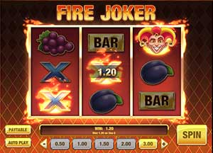 fire joker slot win