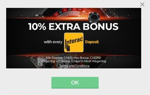Casino Las Vegas Interac bonus