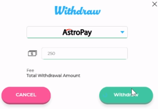 Astropay card Withdraw