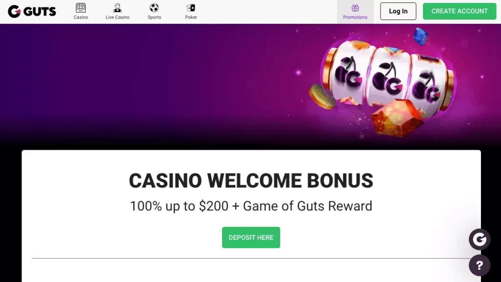 Guts Welcome Bonus